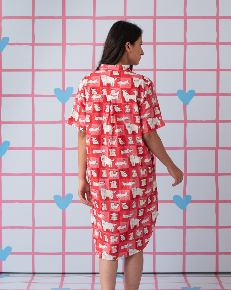 Woof Short Shirt Dress