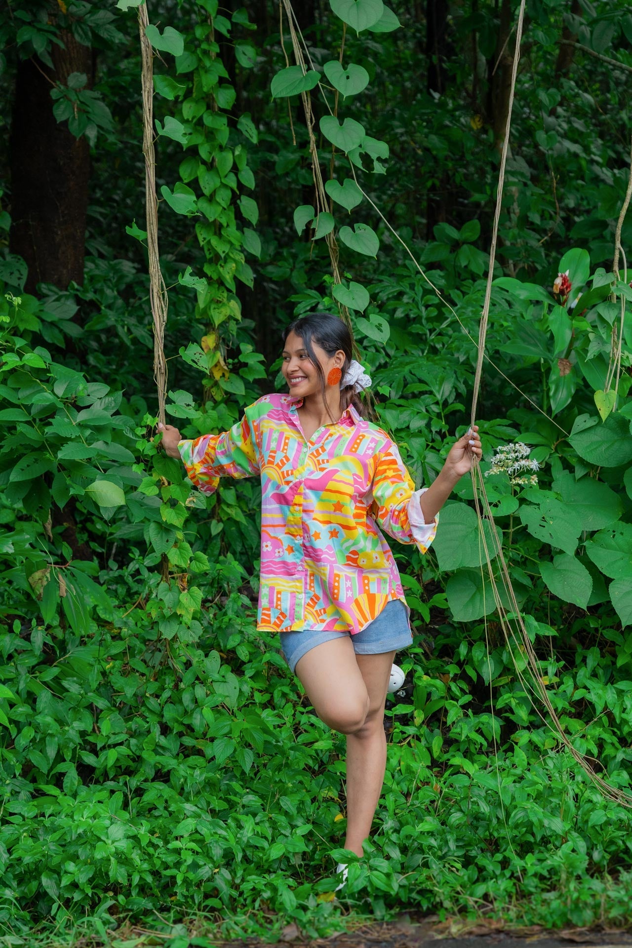 Summer Sorbet Oversized Cotton Shirt