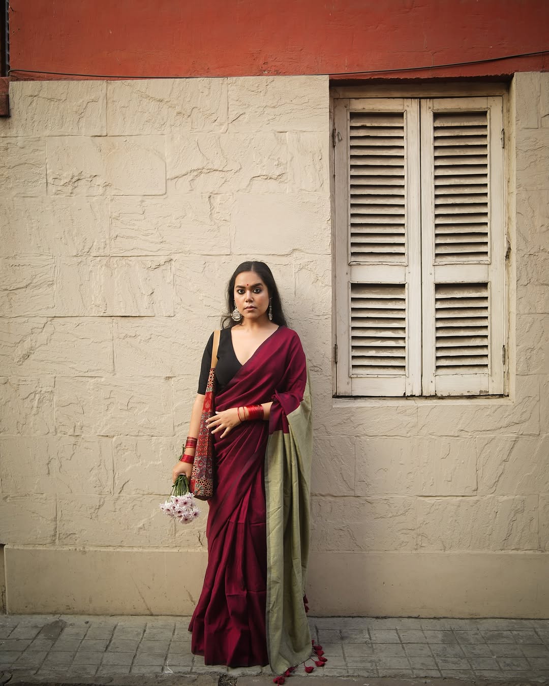 Beet Office Cotton Saree