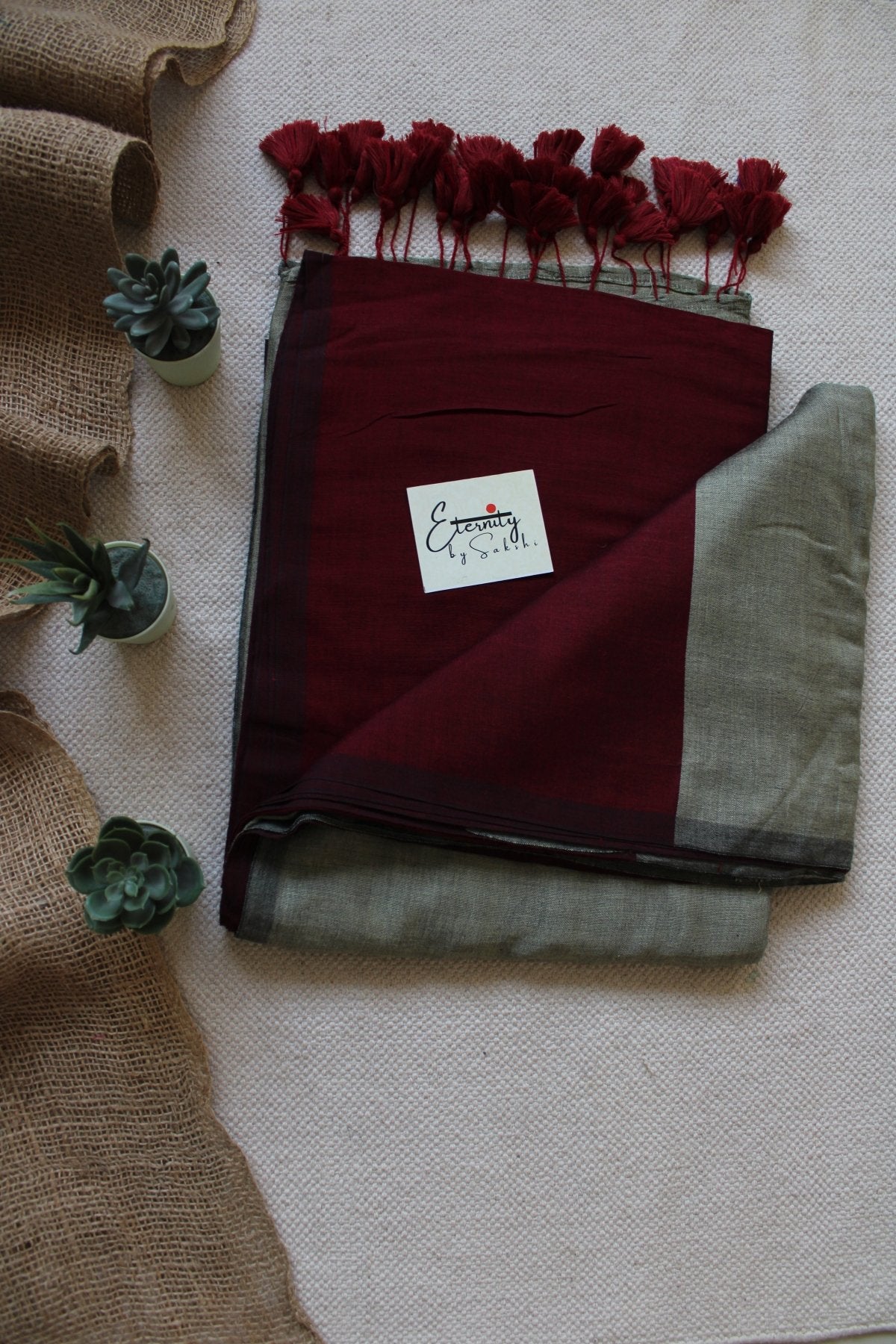 Beet Office Cotton Saree