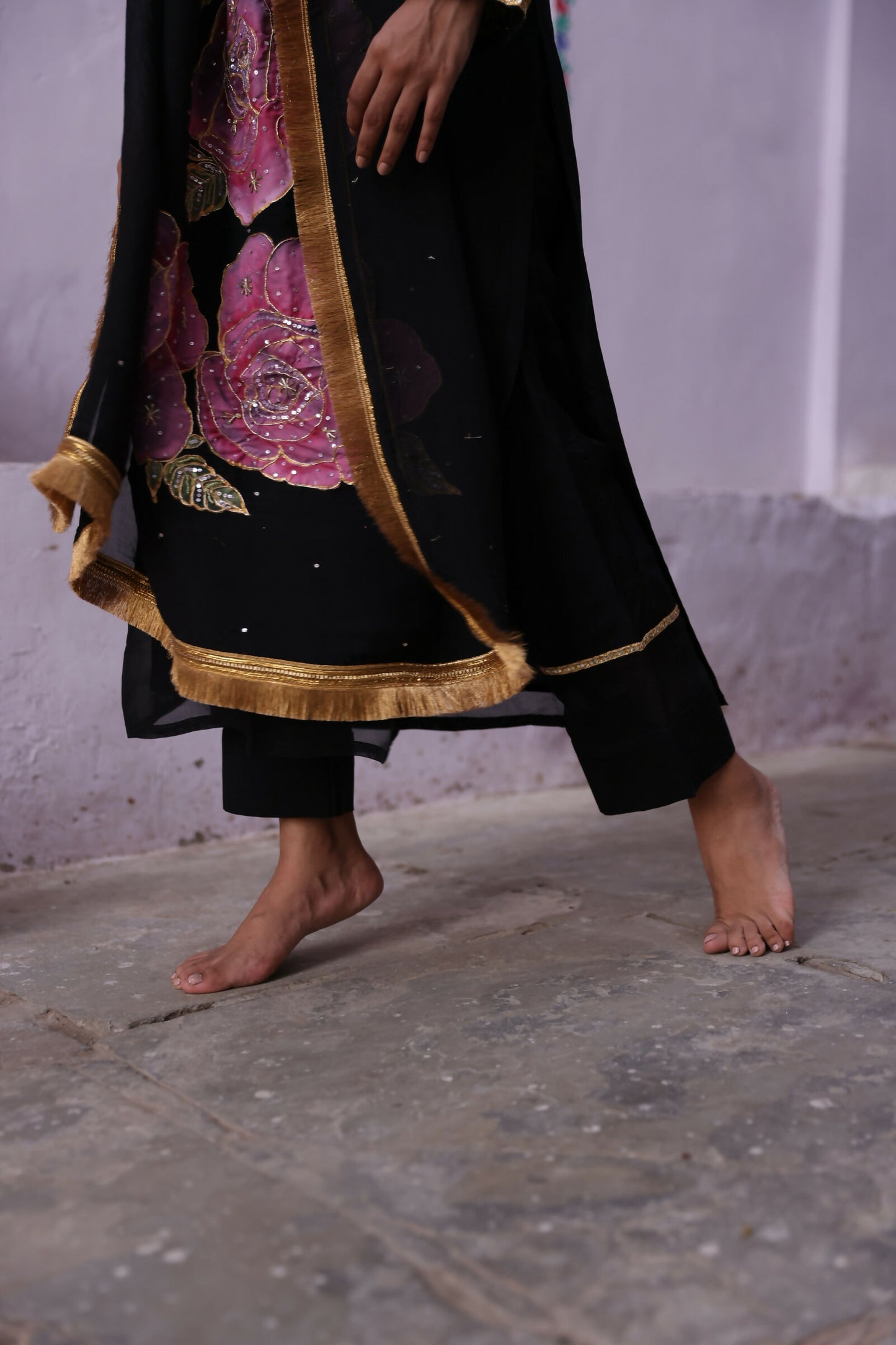 Riya Black Organza Suit Set