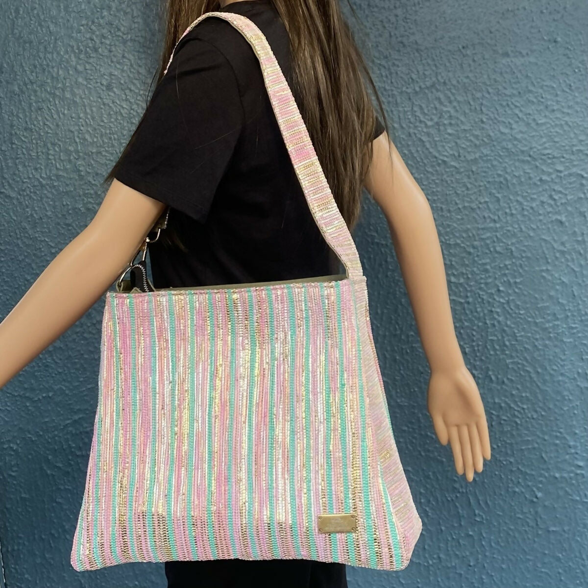 Upcycled Handwoven: Trapeze Tote