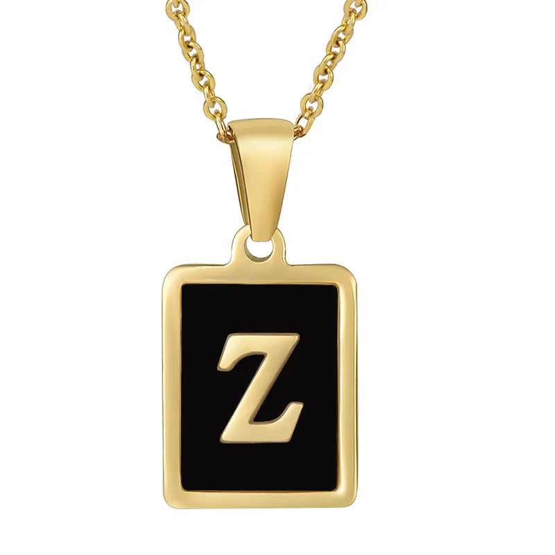 Engrave Delight Classic Black Alphabet Pendants (A-Z)
