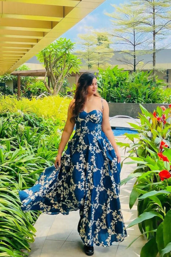 Corset Indigo Cotton Dress