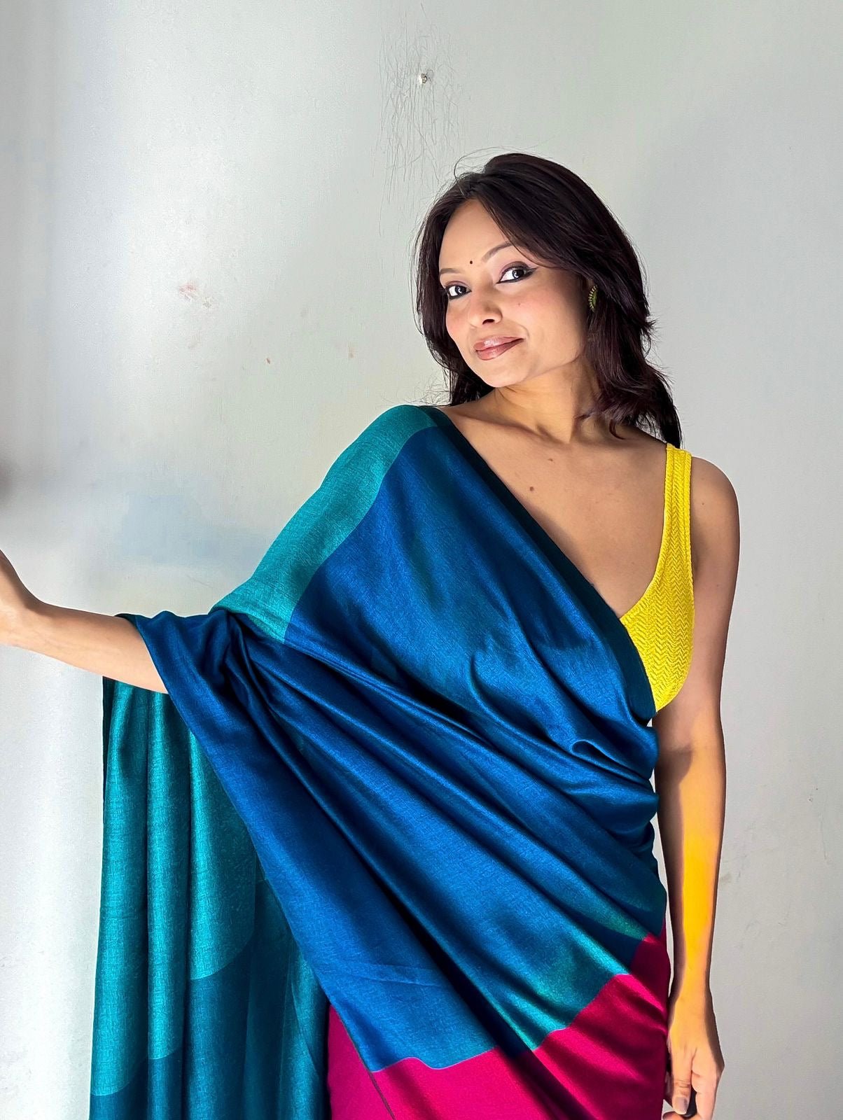 Hues of Colors Office Cotton Saree