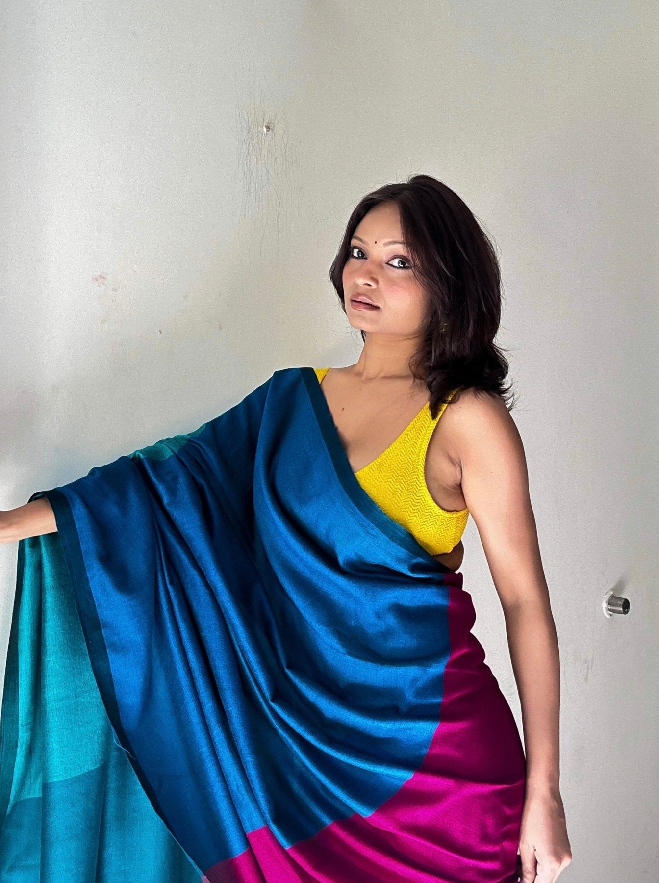 Hues of Colors Office Cotton Saree