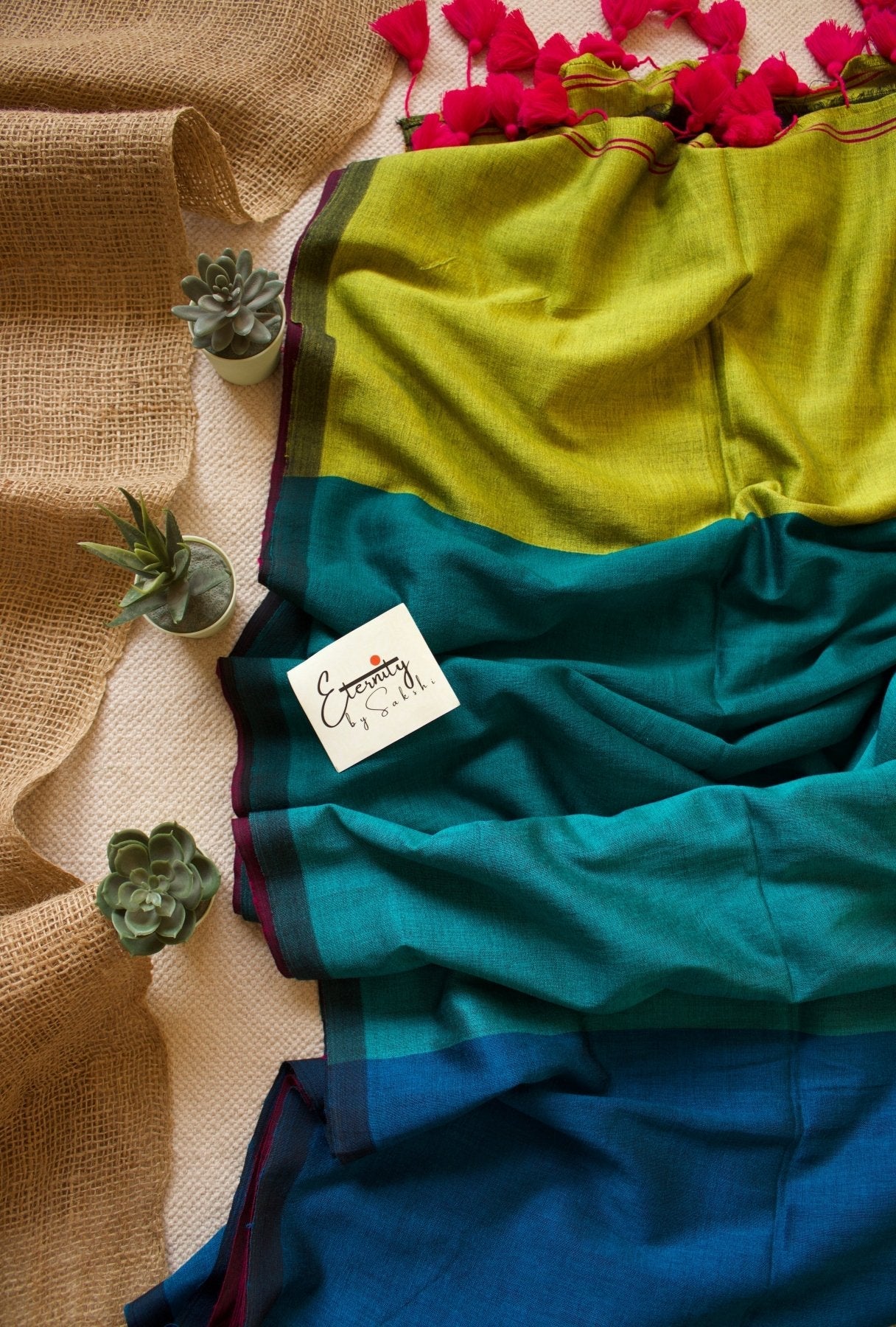 Hues of Colors Office Cotton Saree