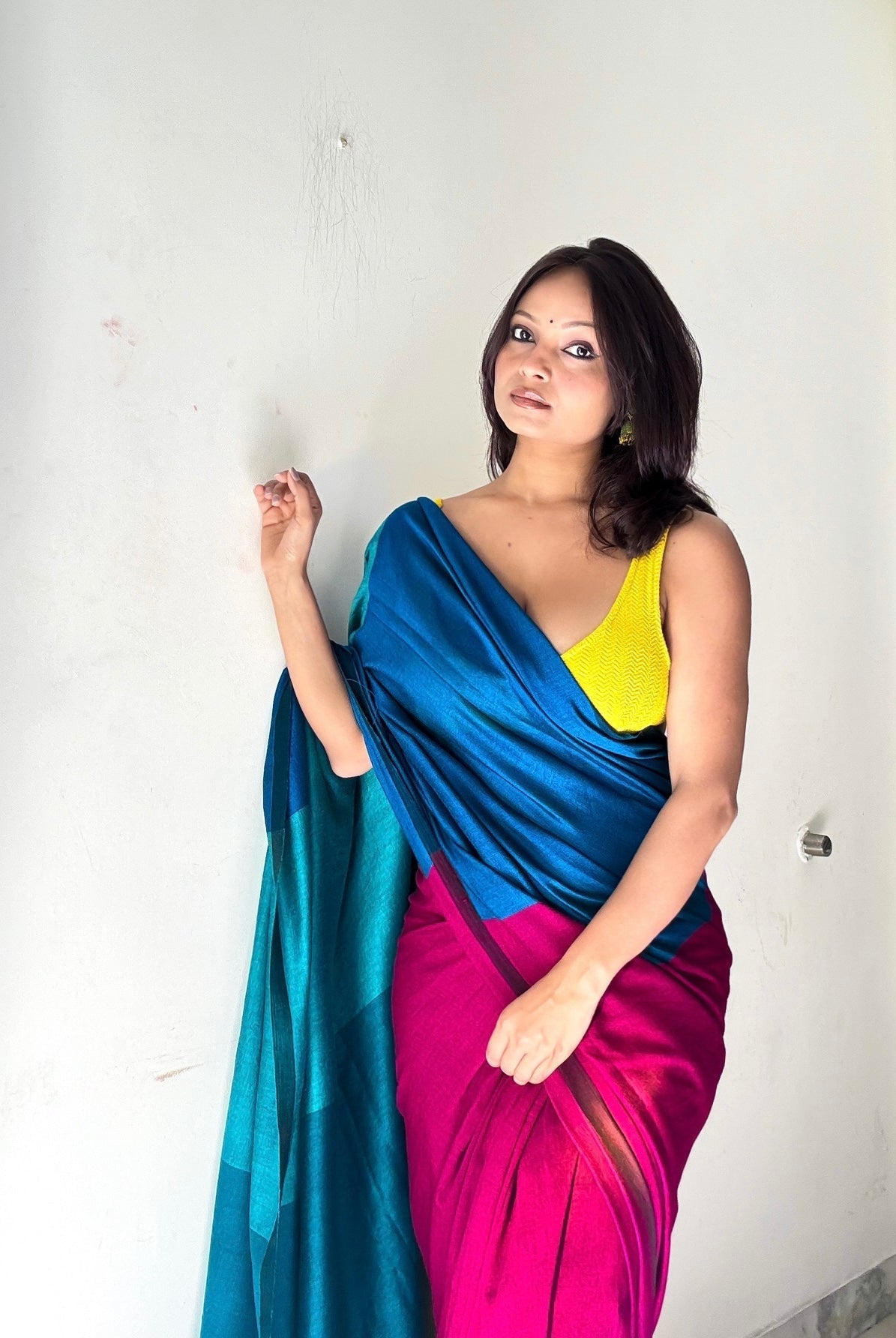 Hues of Colors Office Cotton Saree