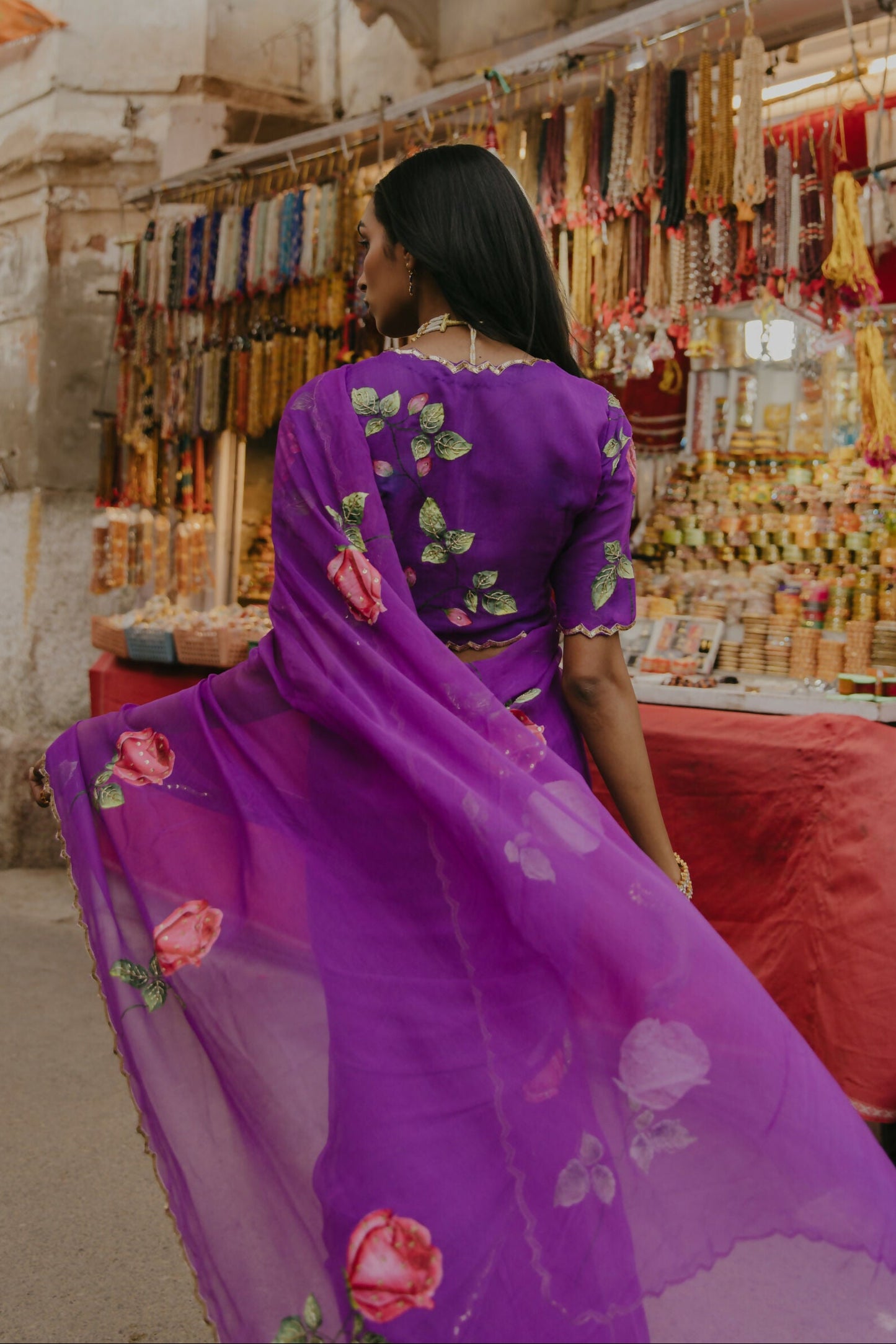Savina Chiffon Hanpainted Saree