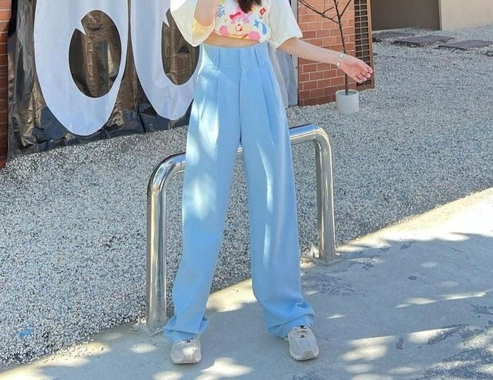 Pink Korean Baggy Pants