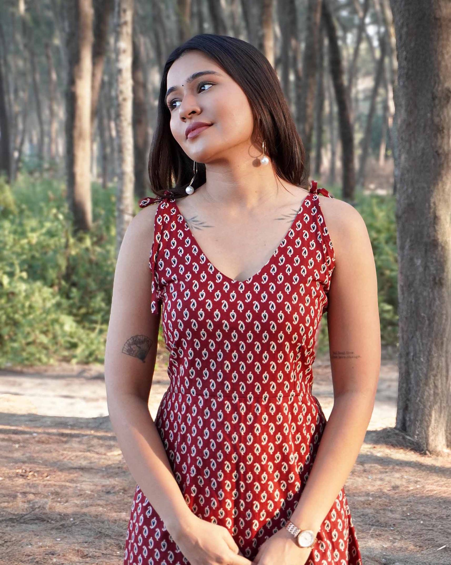 Ruhaani Handblock Print Maxi Dress