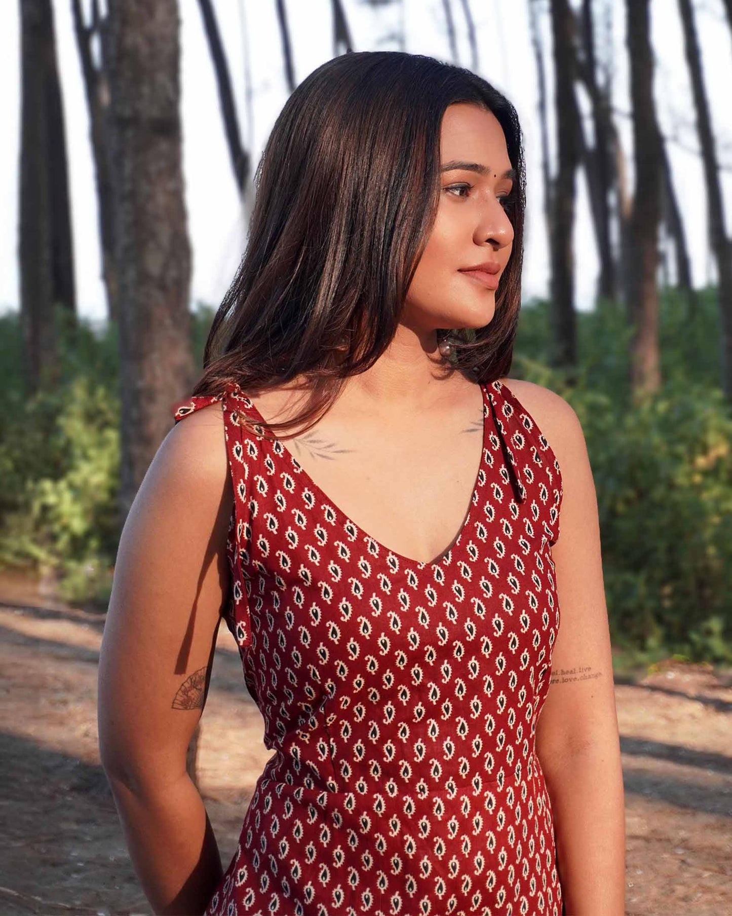 Ruhaani Handblock Print Maxi Dress