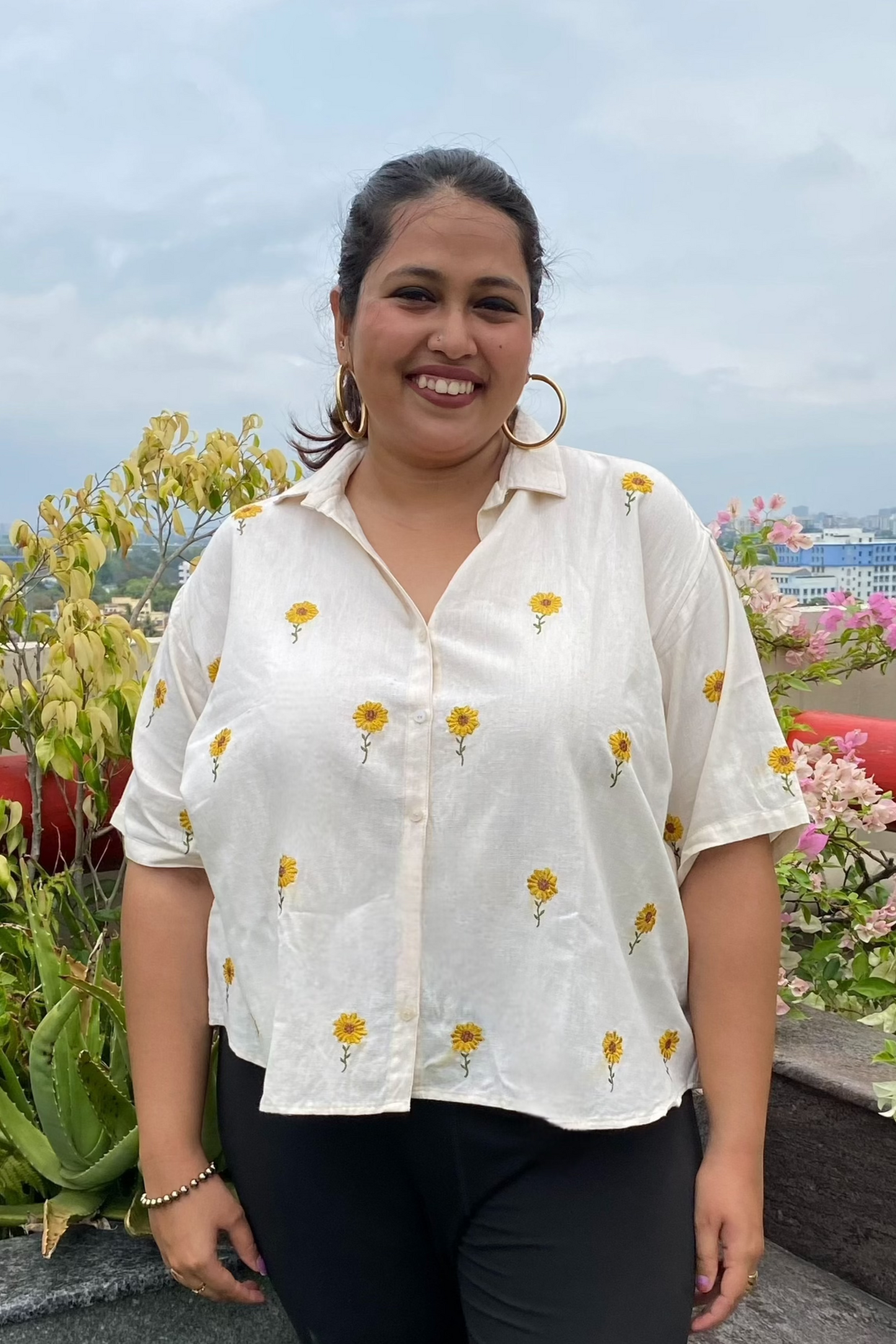 Suryamukhi Embroidered Cotton Shirt