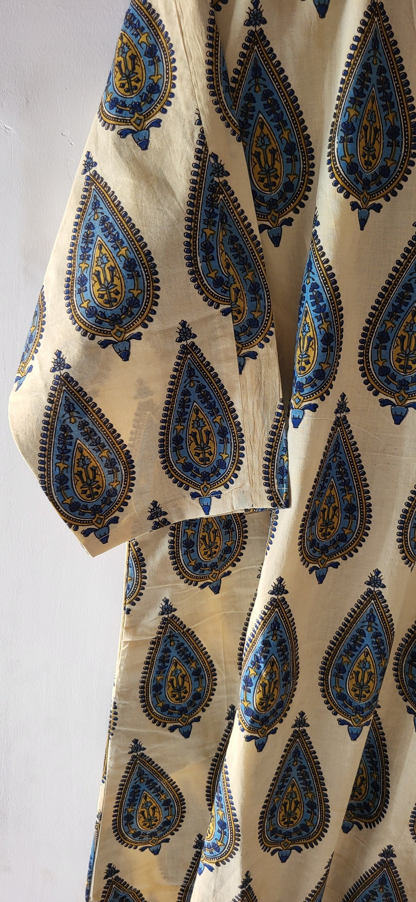 Kashi Bagru Angrakha Style Long Kurta