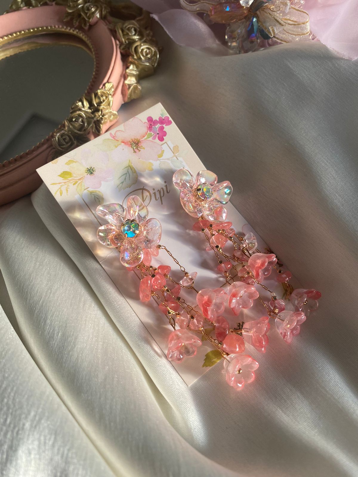 Pink Cherry Blossom Earrings