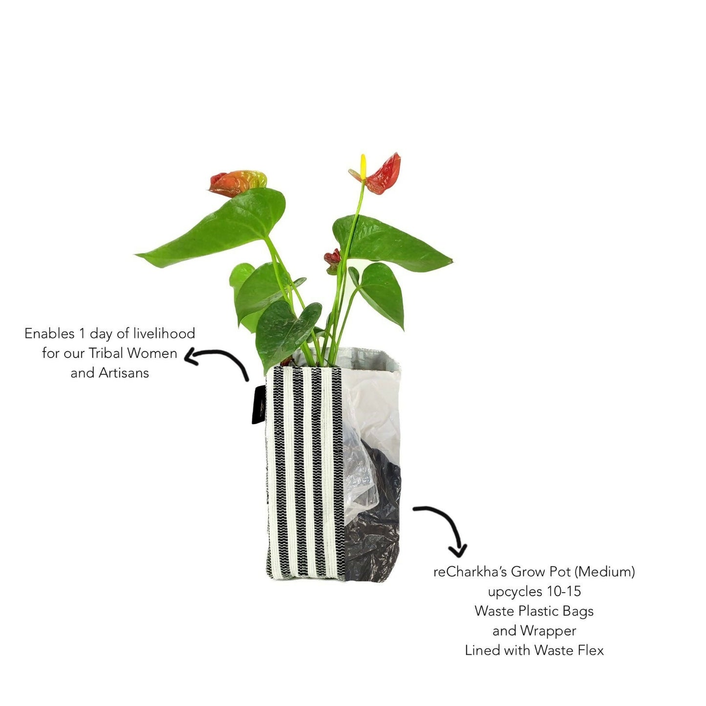 Upcycled Plastic: Grow Pot Cover Medium