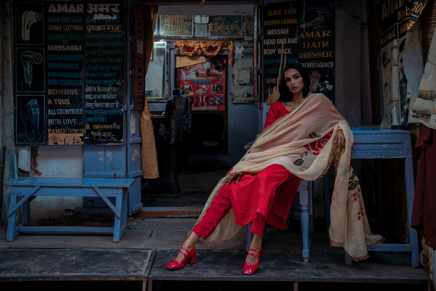 Rudrani Crepe And Organza Suit Set