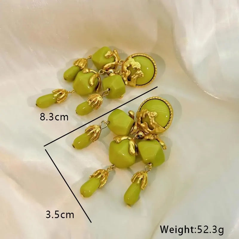 Avocado Vintage Dangle Earrings