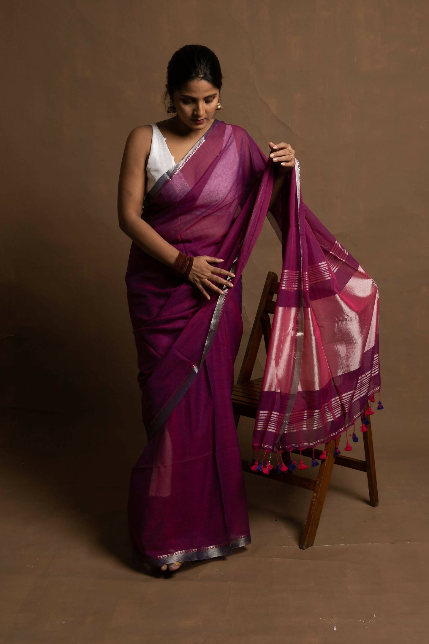 Eternal - Zari Saree With Tassels
