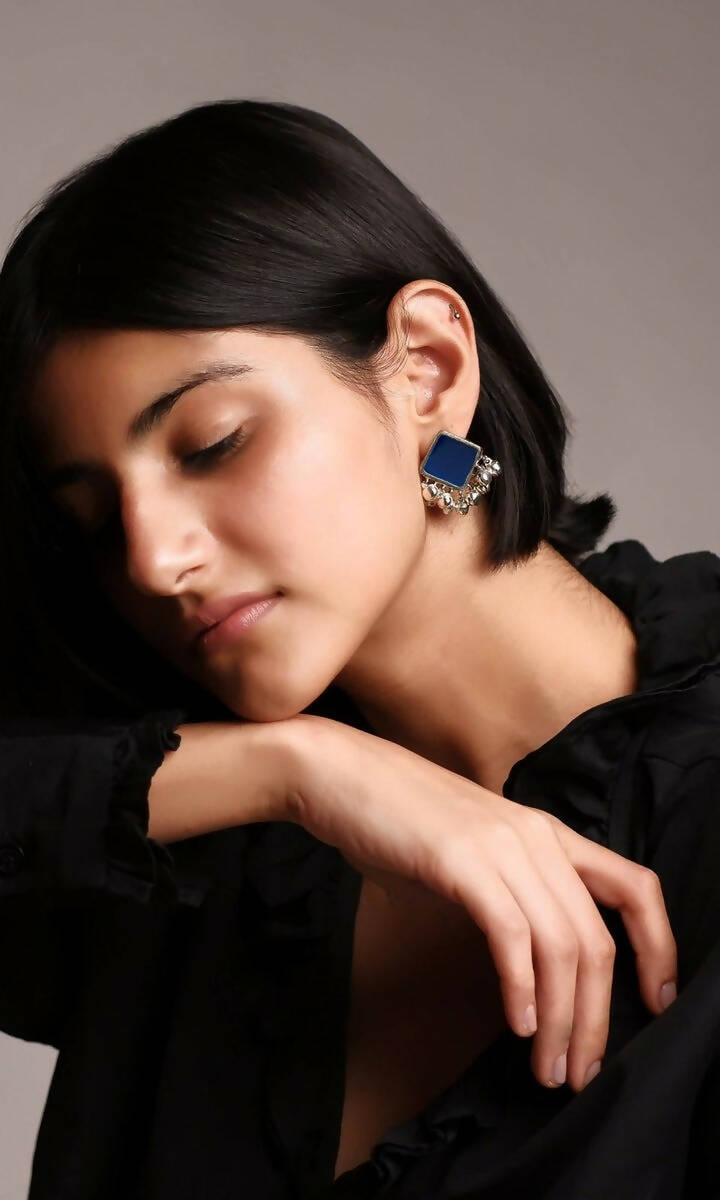 Square Ghungroo Studs