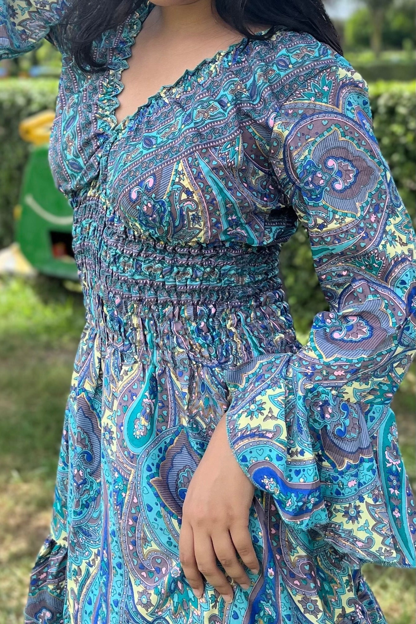 Blue Breeze Paisley Dress