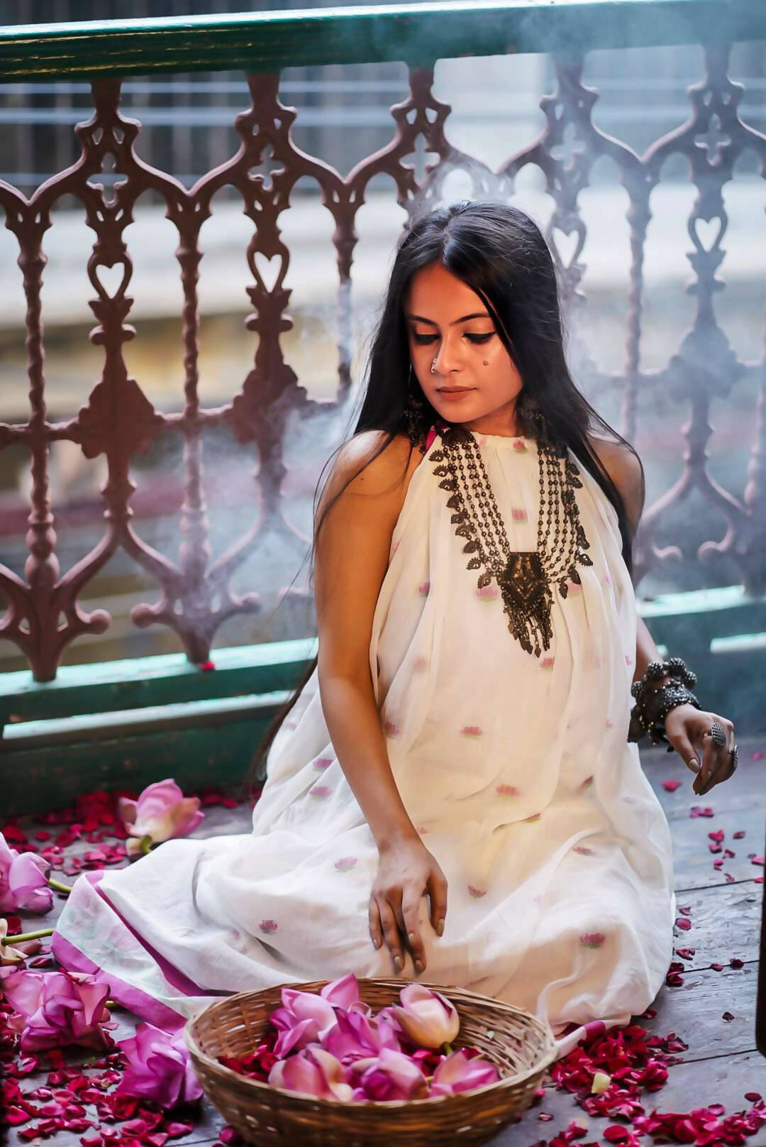 Bina Handwoven Cotton Halter Dress