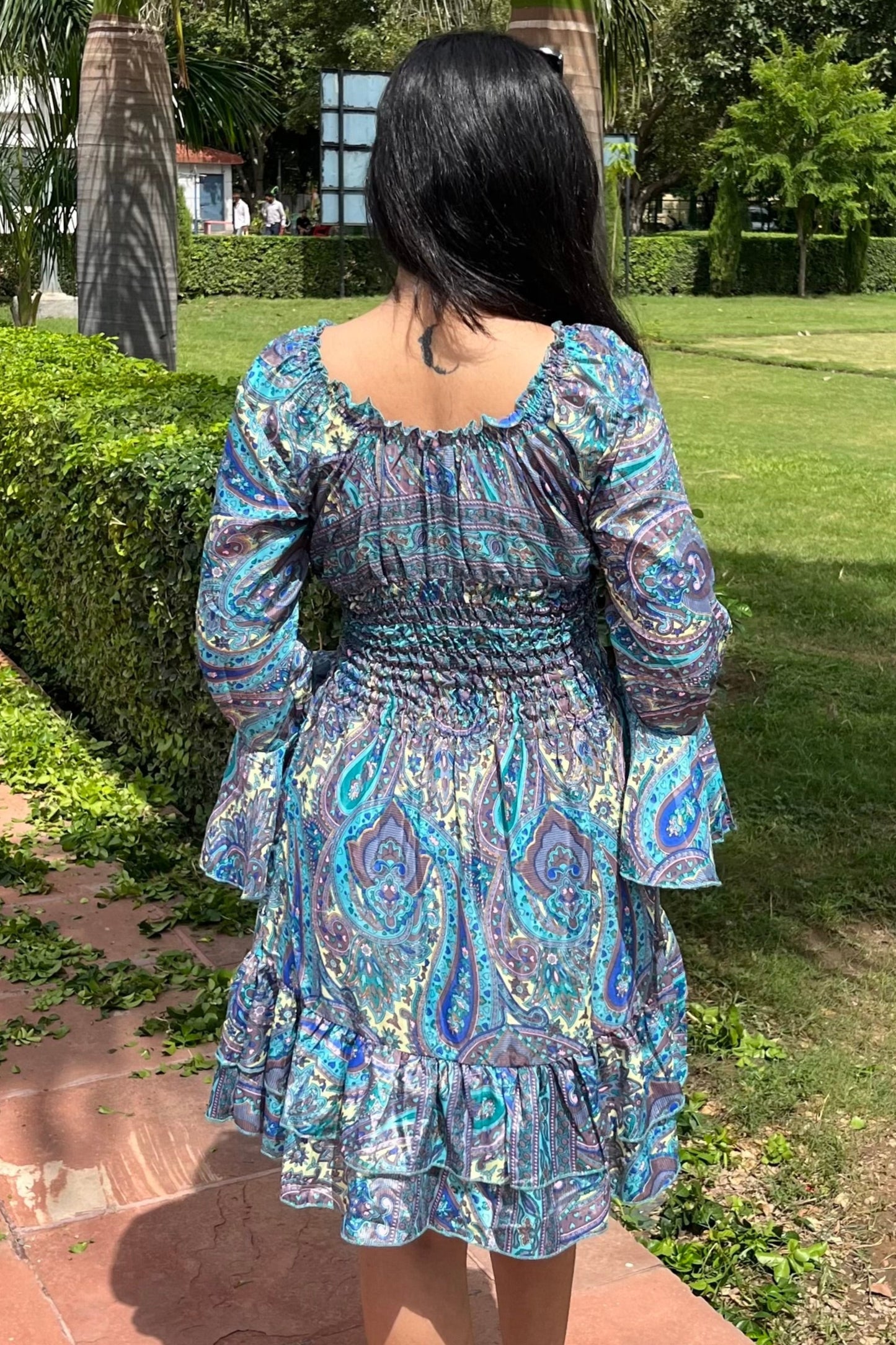Blue Breeze Paisley Dress