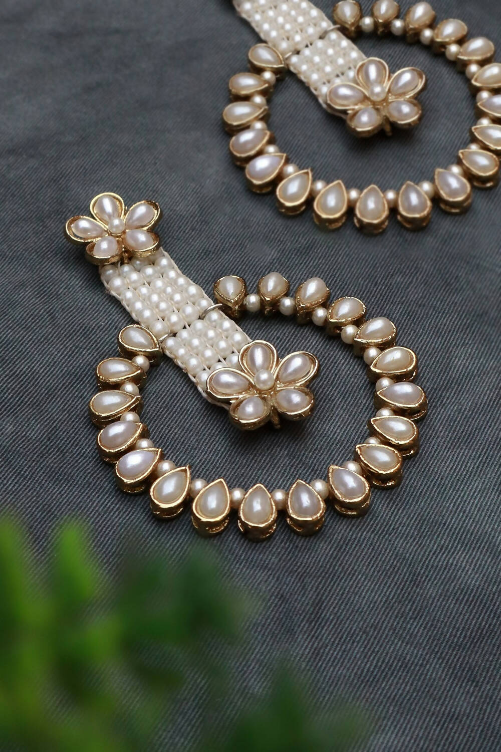 Pearl Flower Dangler Earrings
