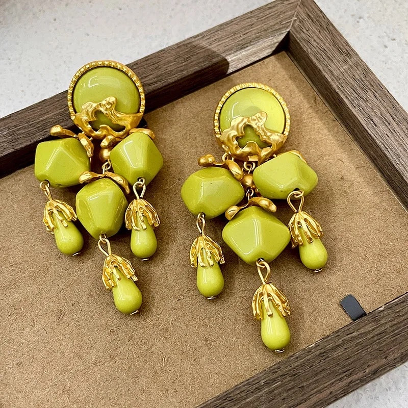 Avocado Vintage Dangle Earrings