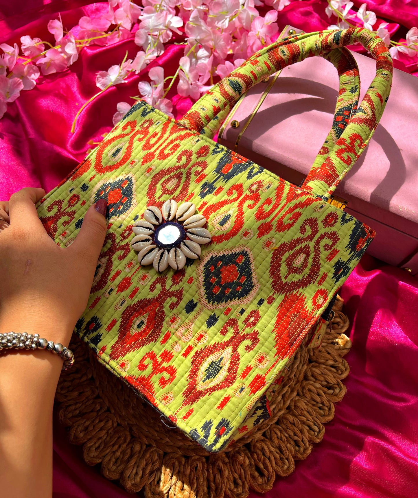 Mini Box Textile Handbag