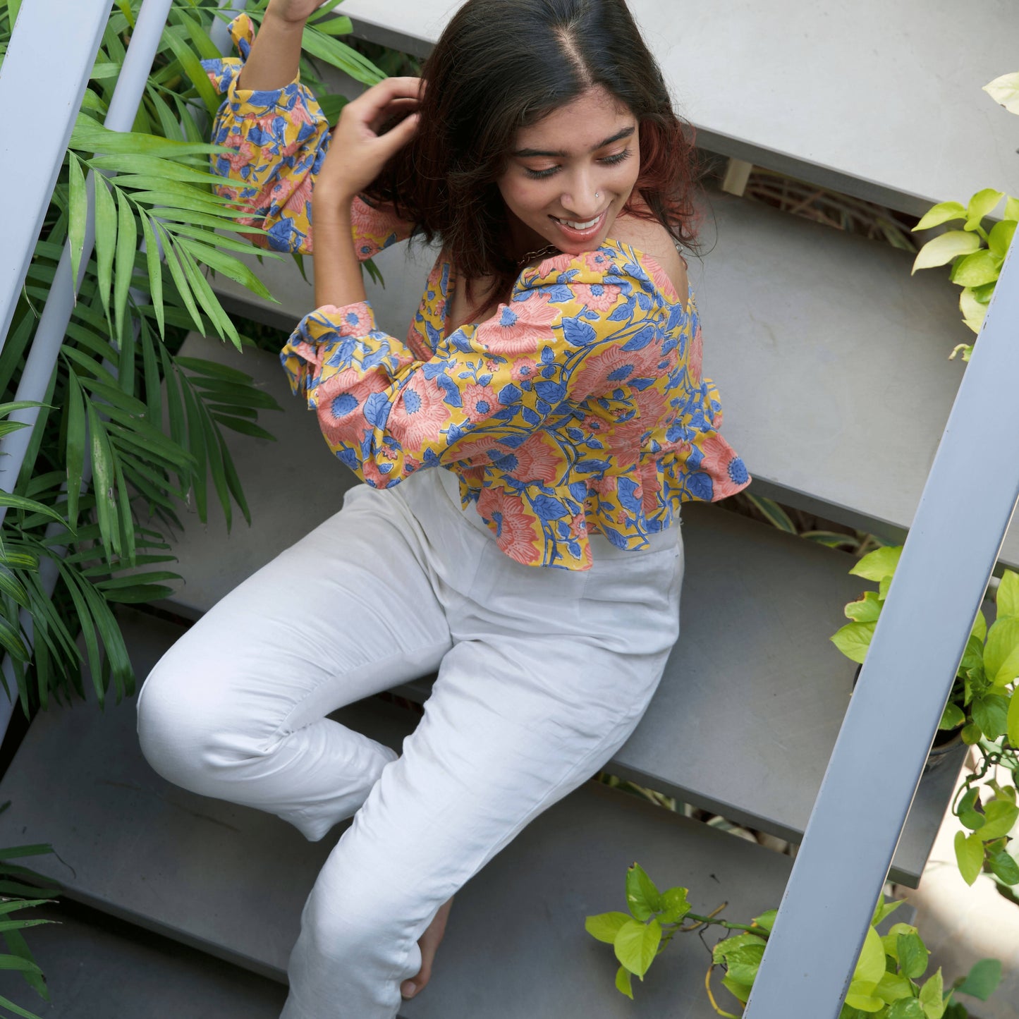 Crème Narrow Cotton Pants