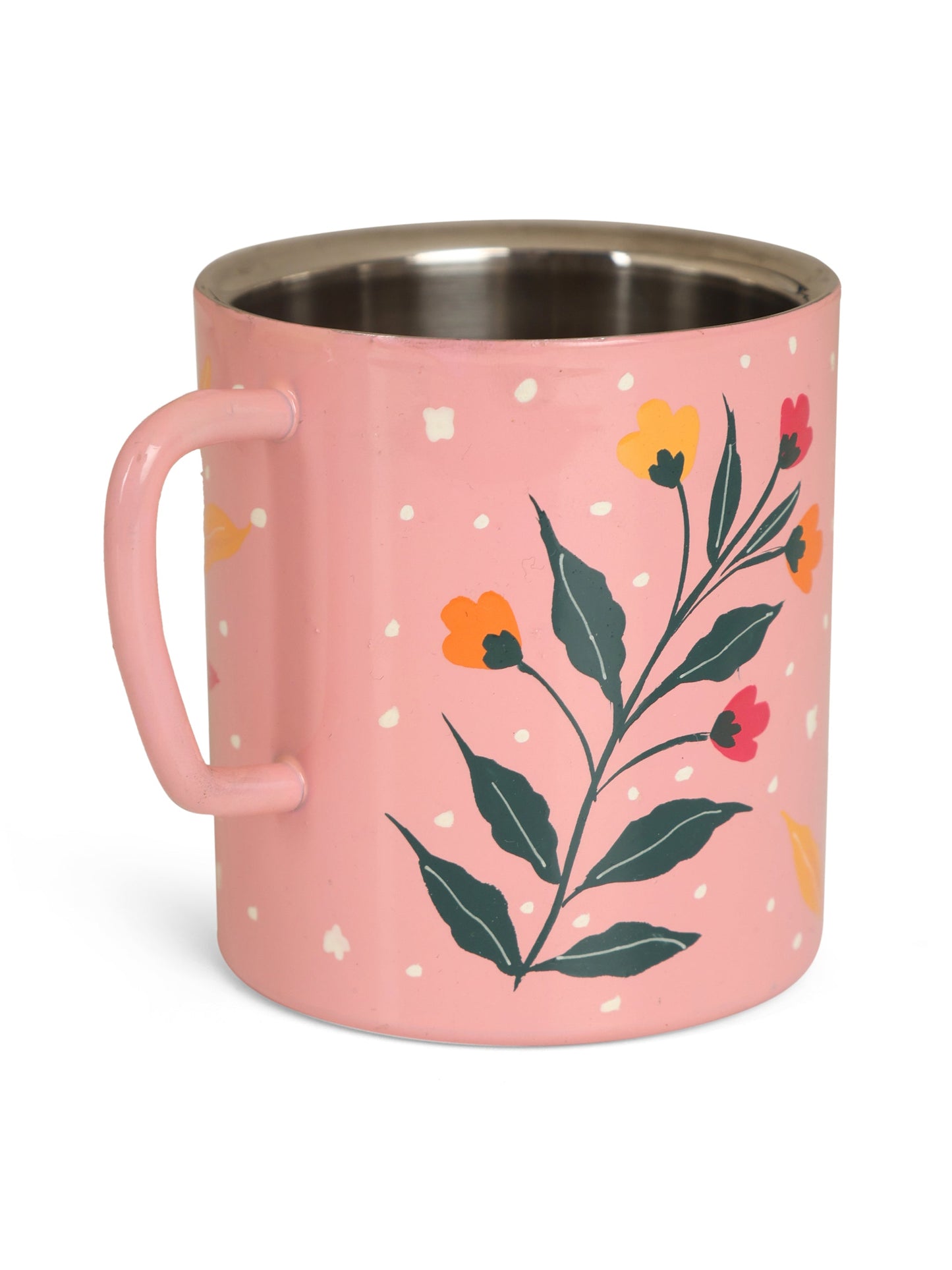 Blooming Pink Double Walled Coffe Mug