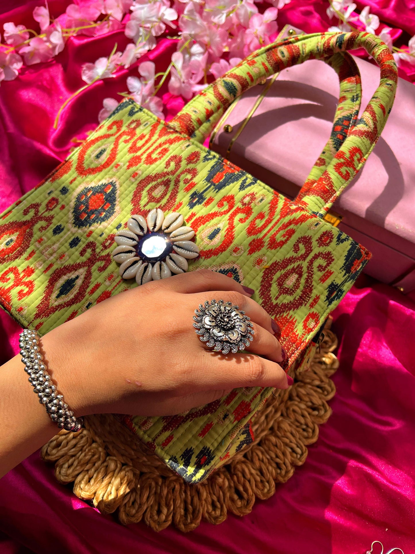 Mini Box Textile Handbag