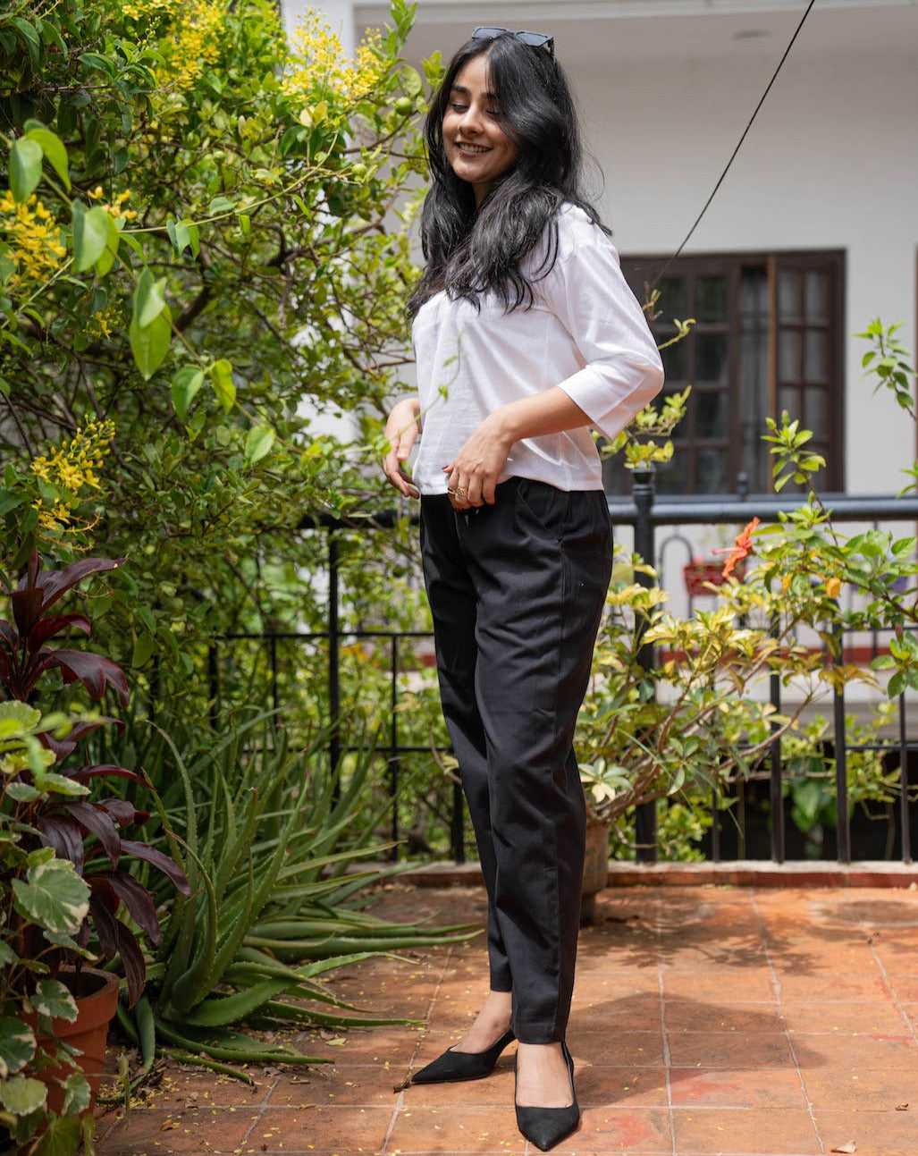 Monochrome Linen Pants