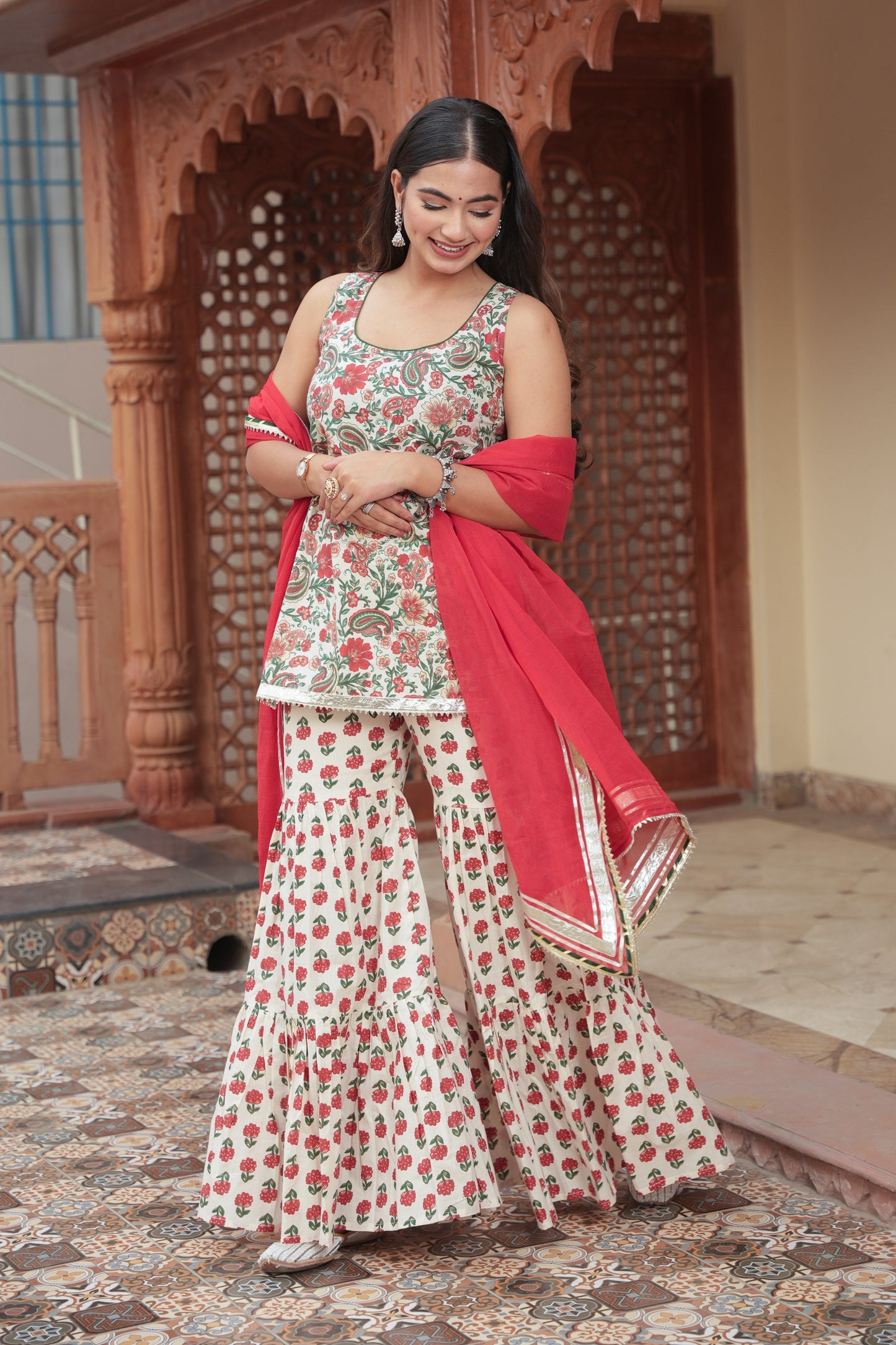 Daisy Cotton Sharara Set