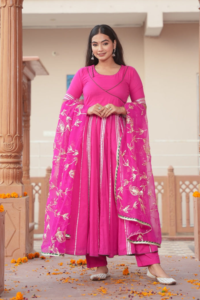 Pink Robin Gota Work Suit Set