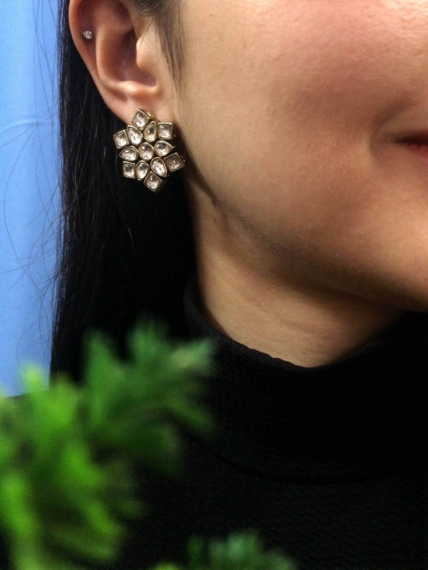 Kundan Mandala Studs