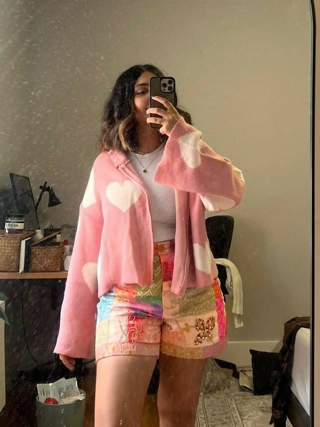 Zia Patchwork Cotton Shorts