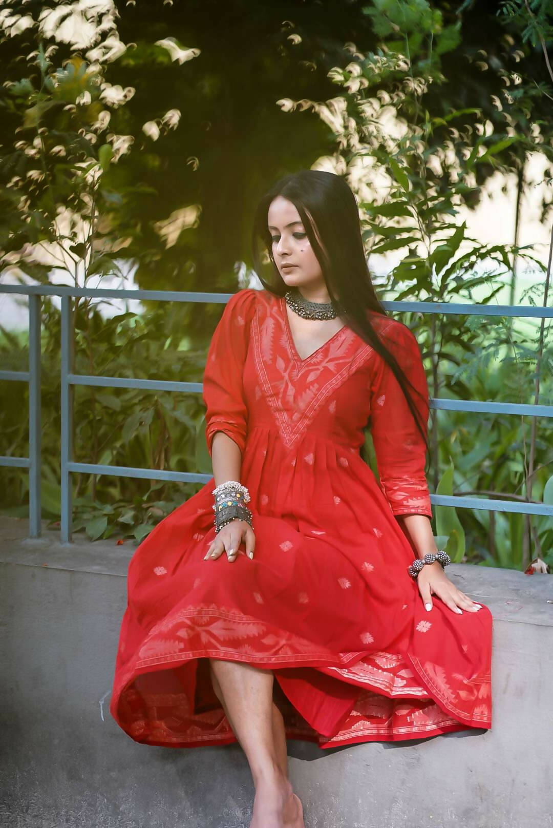 Anila Cotton Ethnic Dress