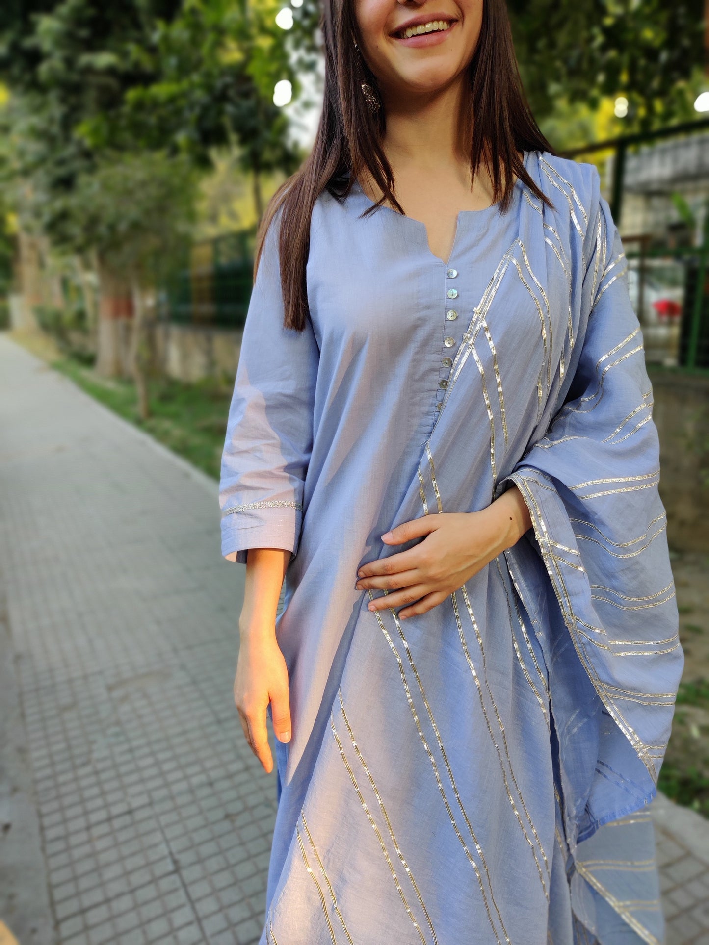 Summer Blue Cotton Set