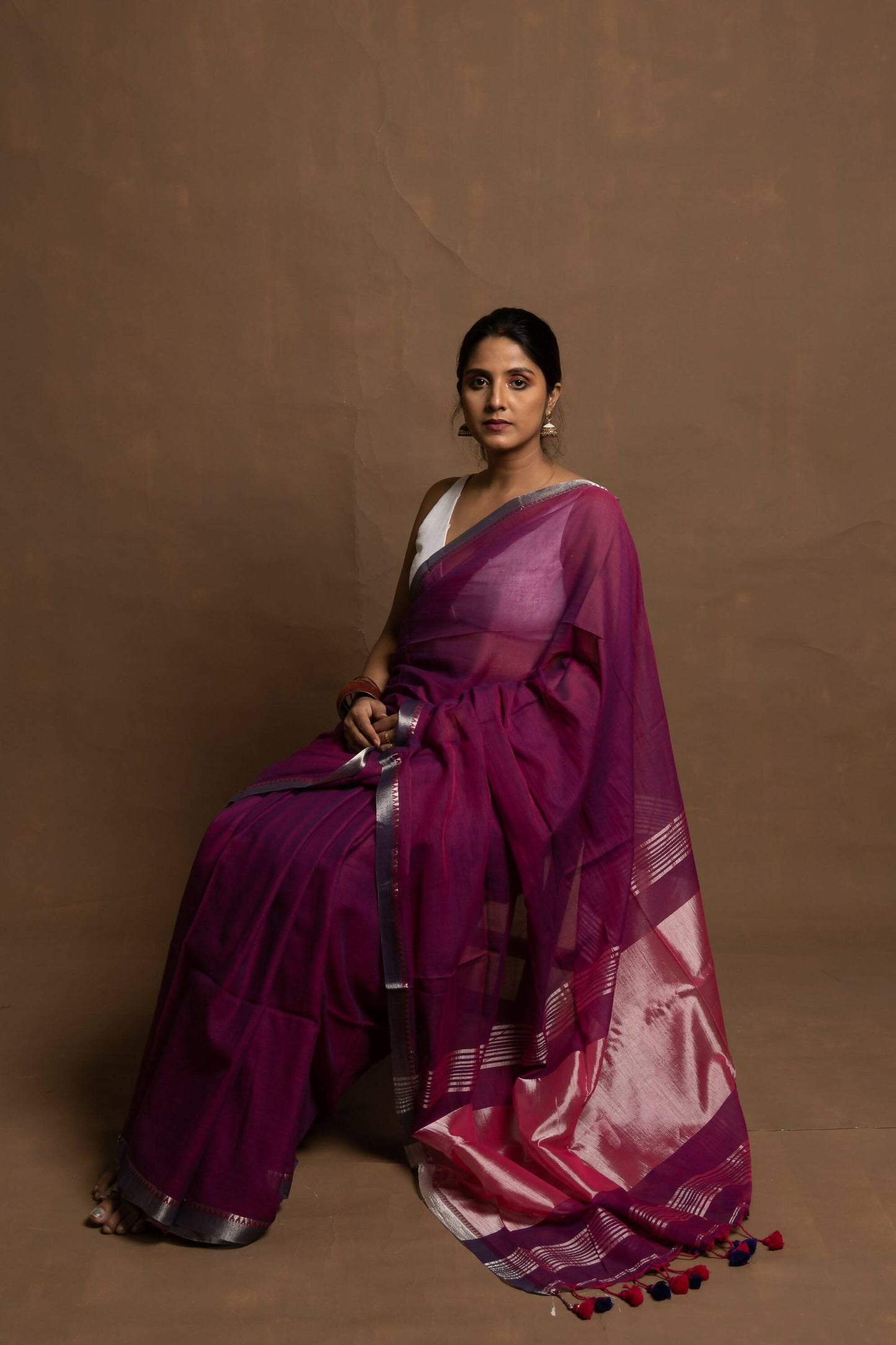 Eternal - Zari Saree With Tassels