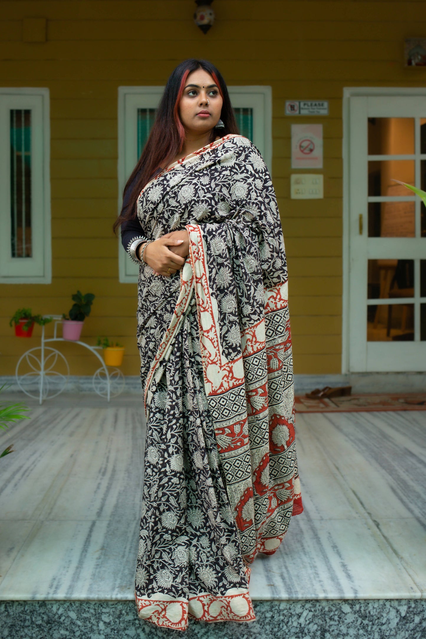 Tangled Treasures - Hand Block Bagru Saree