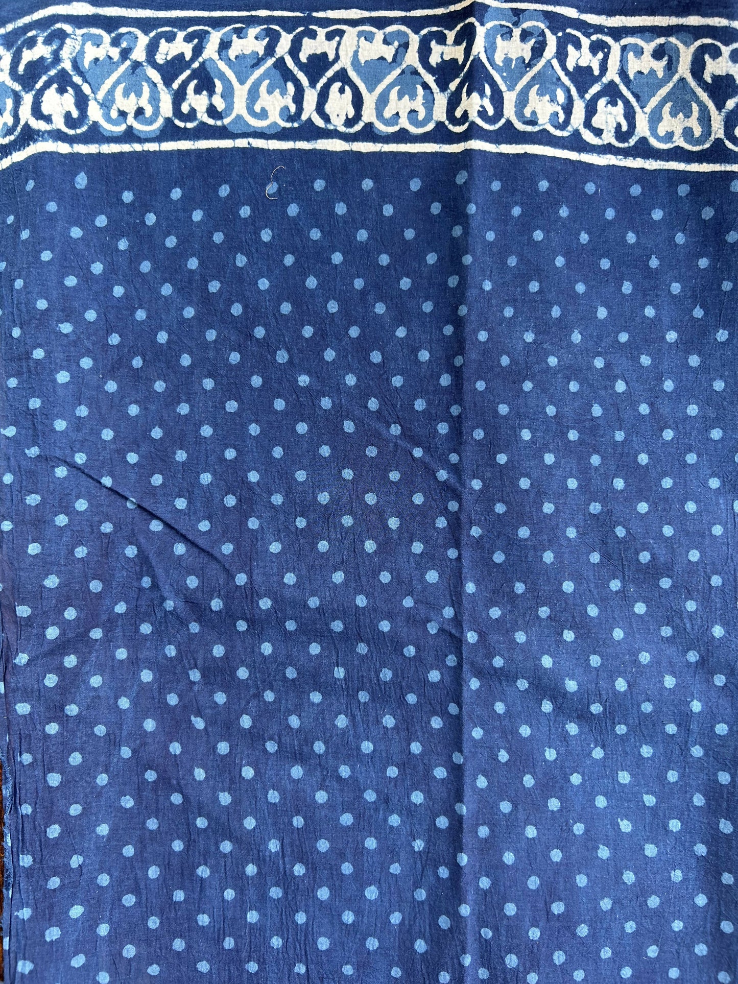 Indigo Illusion Block Printed Saree