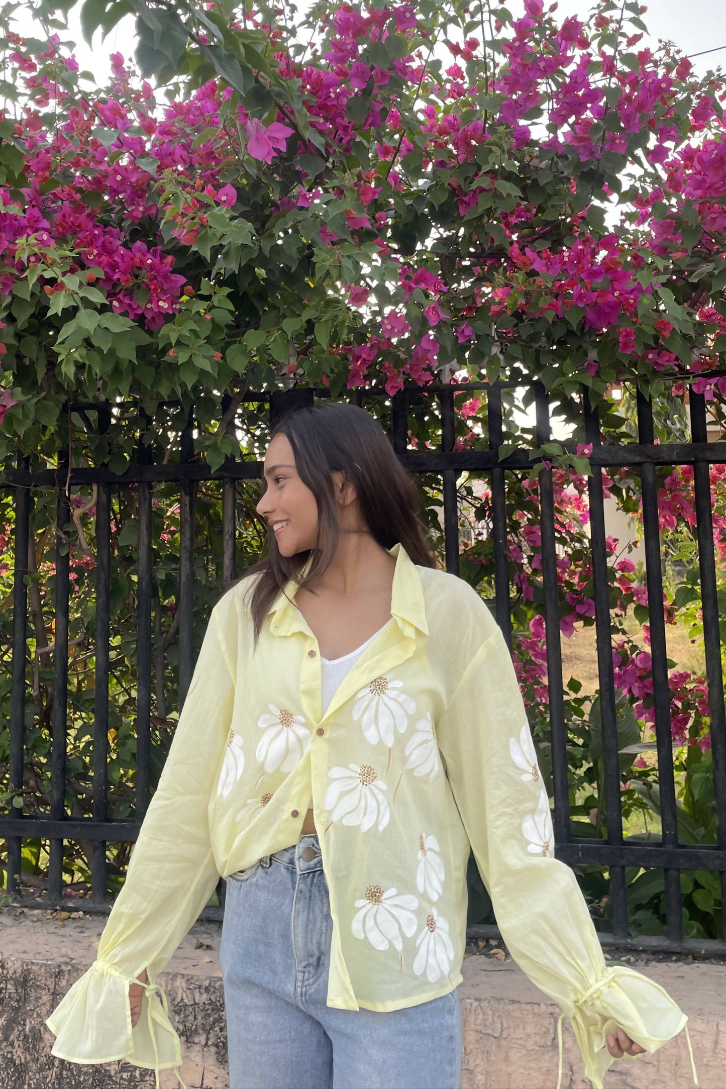 Blossom Hand-Painted Cotton Shirts