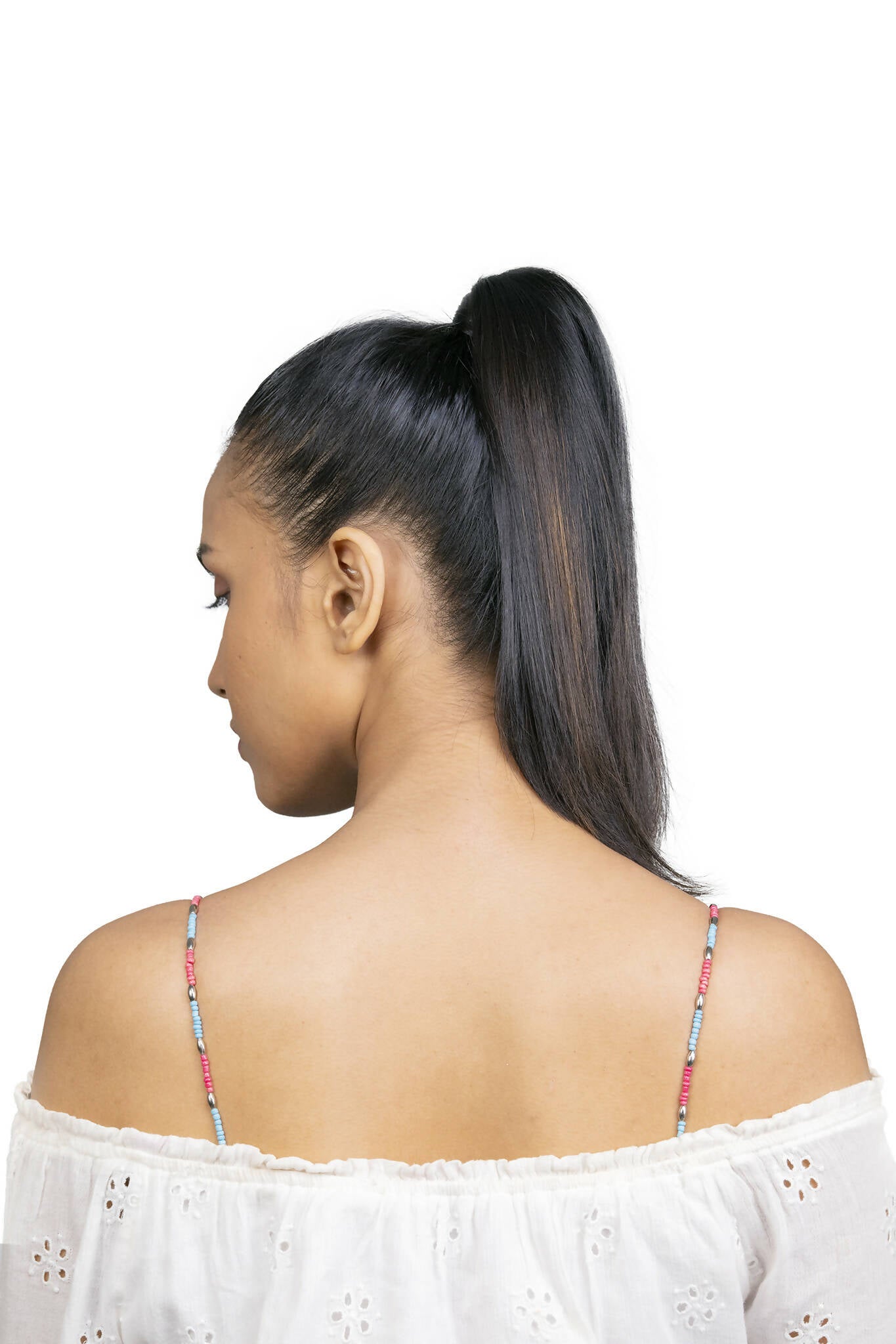 Pink & Blue Punk Beaded Bra Strap