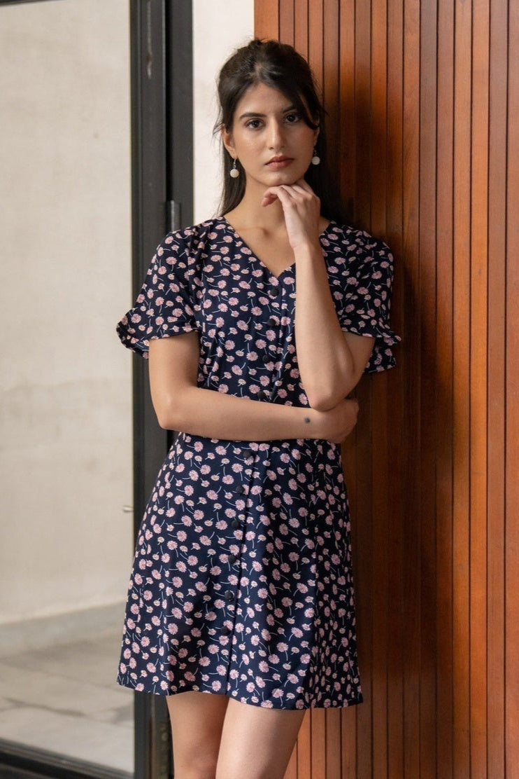 TGIF Floral Button Down Dress