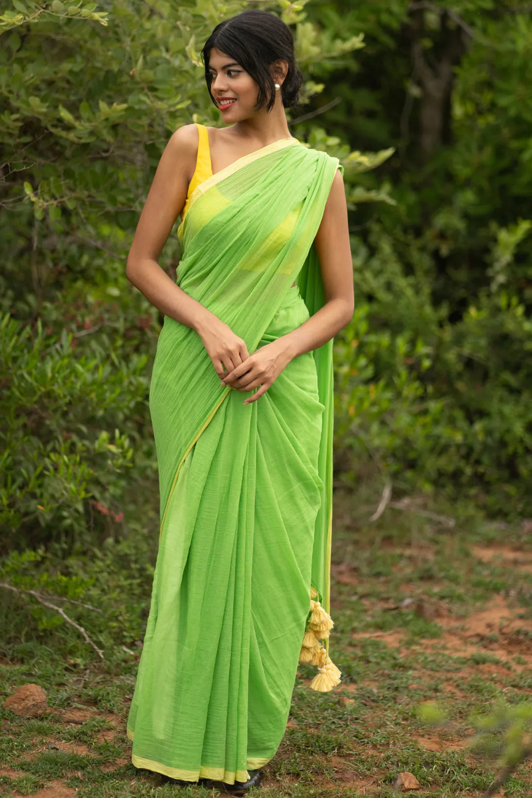 Secret Forest Border Saree