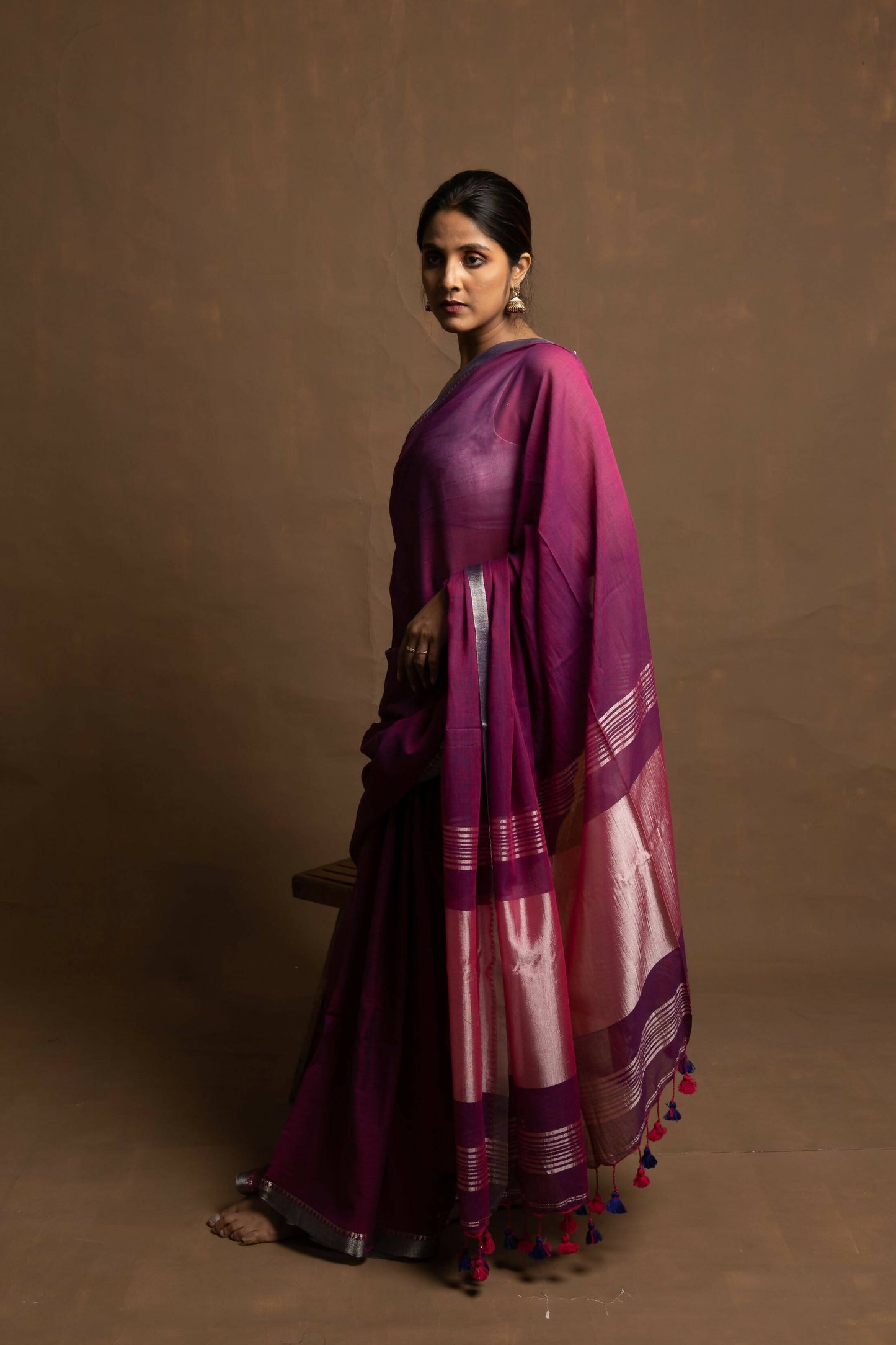 Eternal - Zari Saree With Tassels
