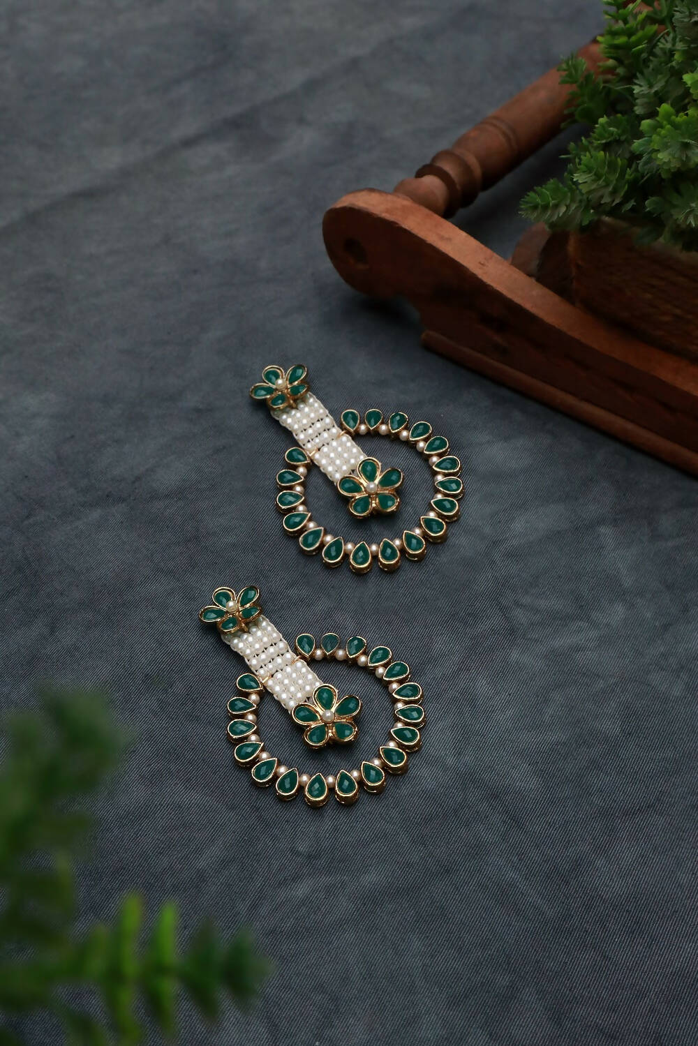 Pearl Flower Dangler Earrings