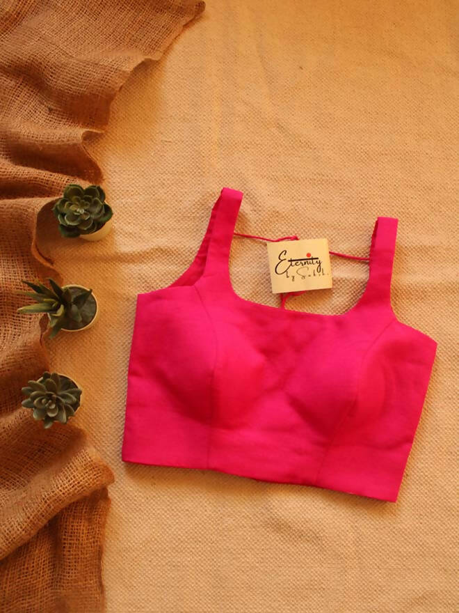 Mohini Pink Cotton Sleeveless Blouse